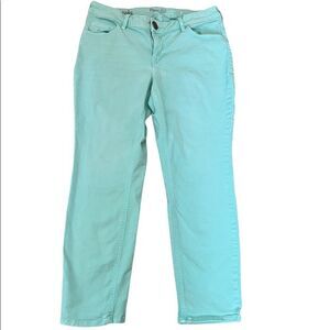 REVOLUTION By RICKIS Patel Blue Cropped Straight Leg Stretch Cropped Pant 28